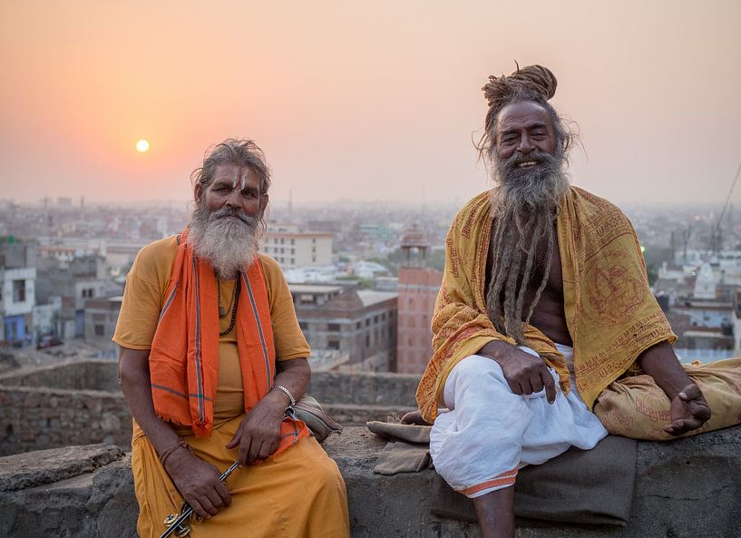 Sadhus, hommes saints hindous à Jairpur par Teun Janssen