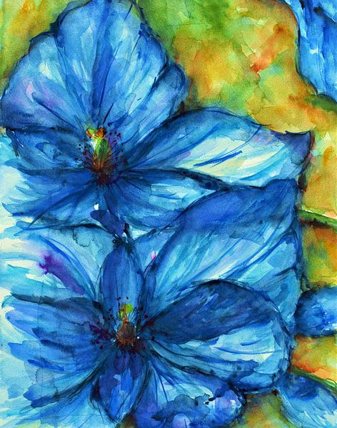 Blue violets by Ineke de Rijk