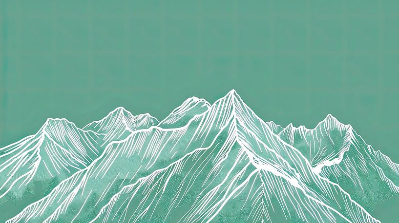 Minimalistische Gebirgskunst für moderne Heimdekoration von Vlindertuin-Art