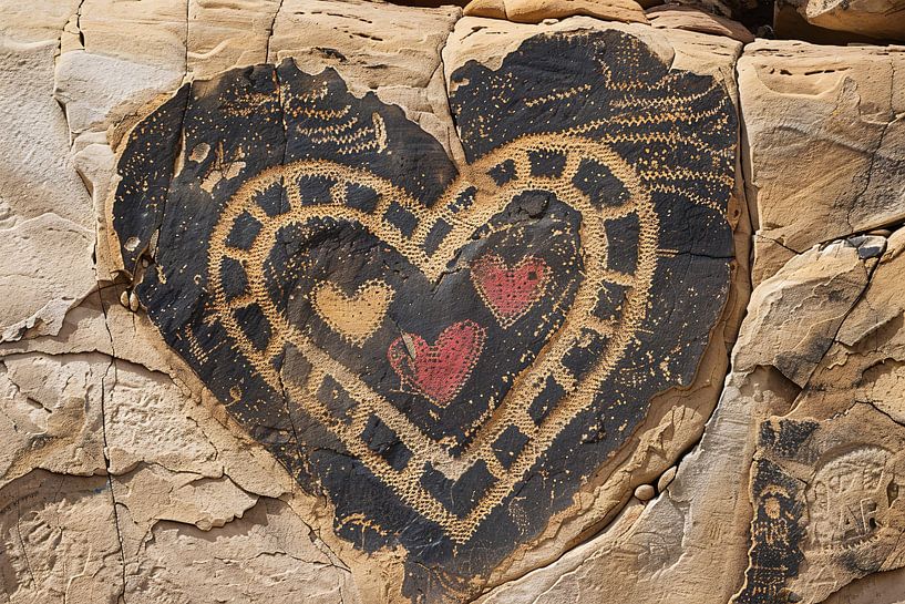 Minimalistisch Hart in Rots van Art & Soul Creations