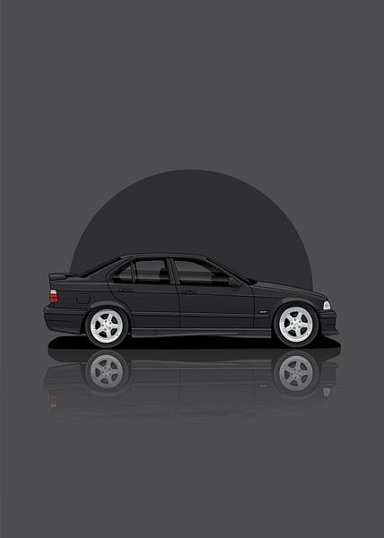 Kunstwagen 1997 BMW M3 E36 schwarz von D.Crativeart