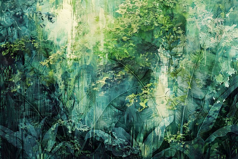 Picturesque forest collage by Vlindertuin-Art