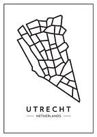 Utrecht von oben - abstrakte Linien mit Charakter