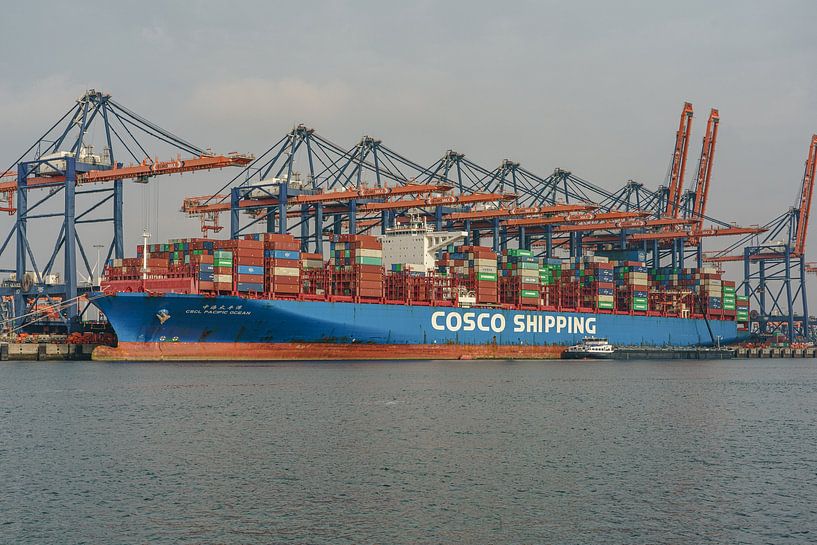 Cosco Shipping CSCL Pacific Ocean containerschip. van Jaap van den Berg