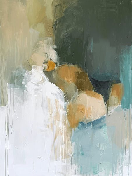 Moderne Abstraktion im Japandi und Wabi-Sabi Stil von Japandi Art Studio