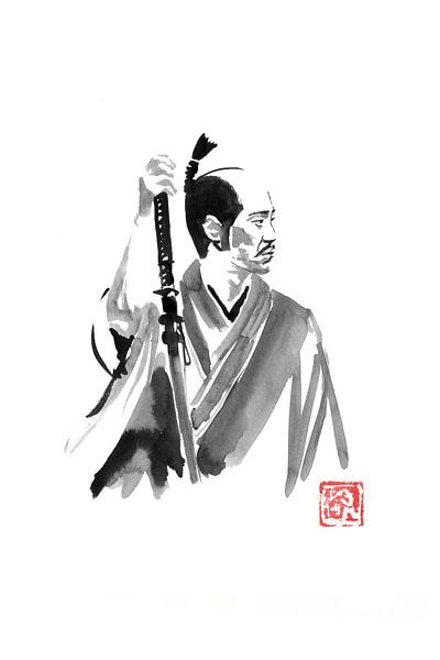 samurai waiting par Péchane Sumie