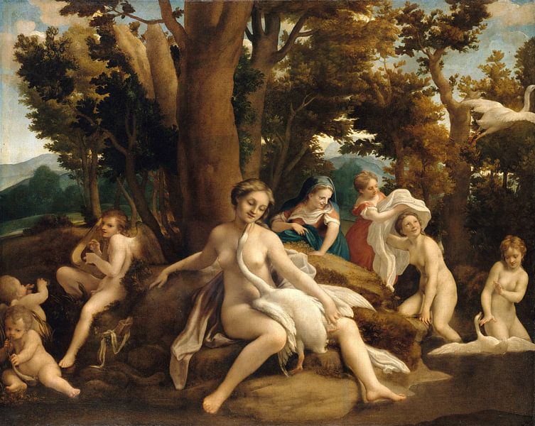 Leda und der Schwan, Correggio von Meisterhafte Meister