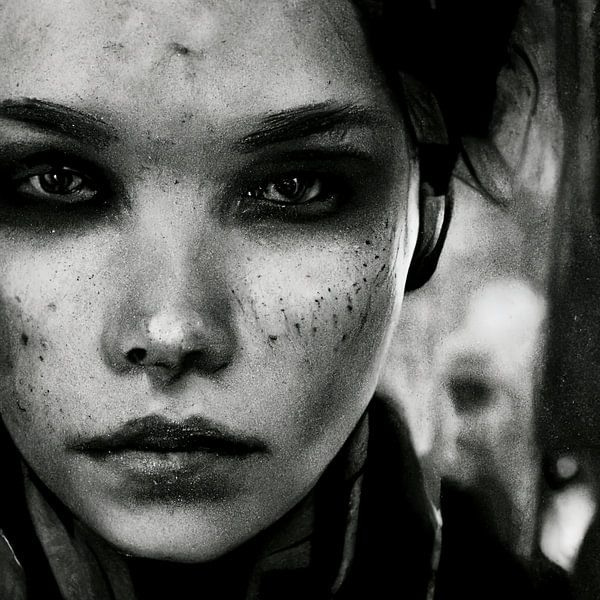 Trauriges Mädchen - Porträt von Bart Henseler