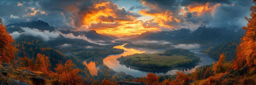 Nature-lever de soleil-montagne-paysage par Manipulation melody