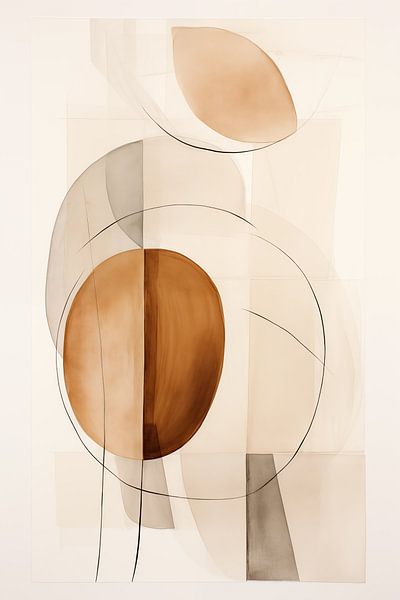 Abstrakte Formen in sanften Herbstfarben von Bert Nijholt