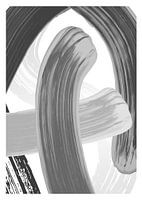 Penseelstreken op het Doek in Zwart Wit