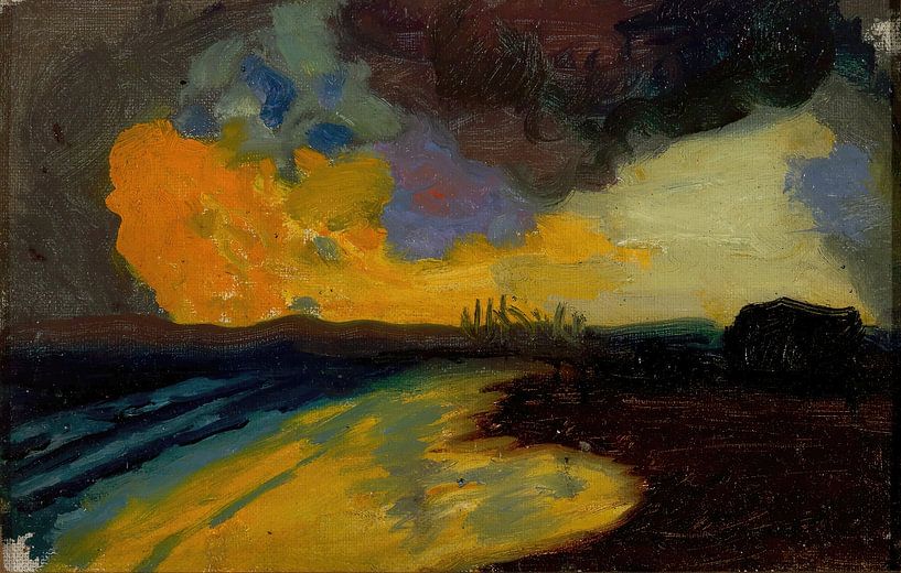 Franz von Stuck - Study for &quot;Sunset by the Sea&quot; (1910) by Peter Balan
