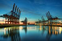 Hamburg - Blaue Stunde am Kai