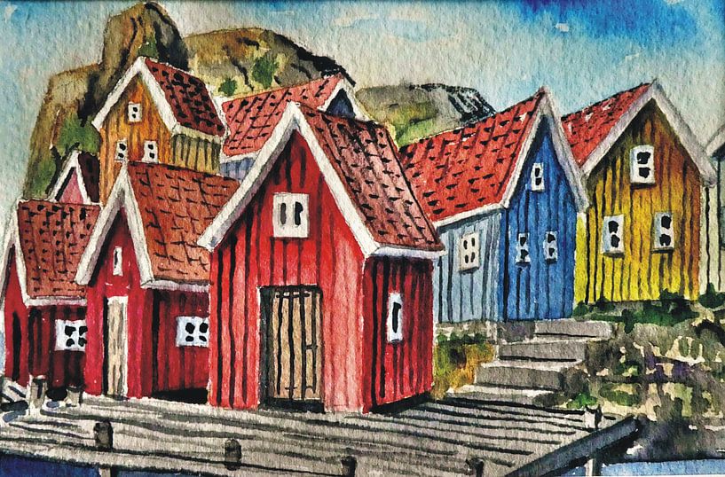 Fischerhäuser Fjällbacka von Thomas Suske