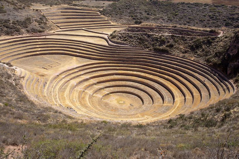 Inca circular terraces near Moray (old agricultural experiment station) - Peru, South America by Tjeerd Kruse