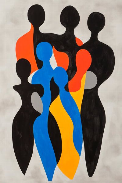 Abstract figures in bold colours by Poster Art Shop