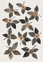 Anthrazit Kantaloupe Blumen - heller Hintergrund