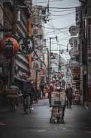 Busy street in Osaka