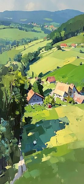 Emerald Hills by Abstract Painting