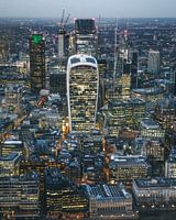 Skyline Londres à l'heure bleue