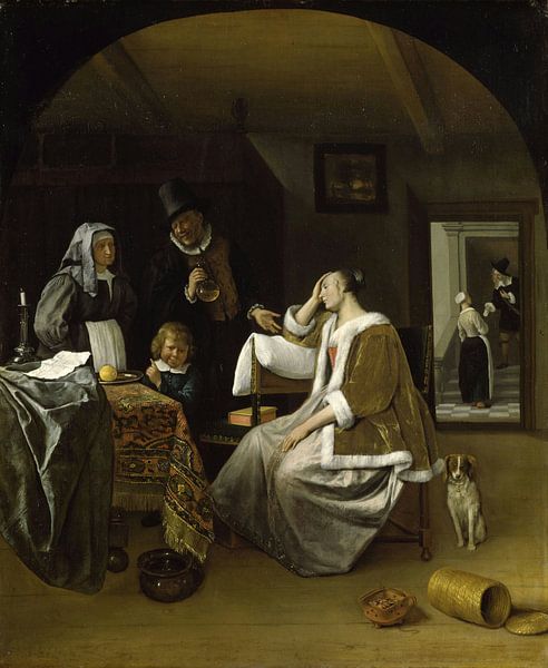 Liebeskrankes Mädchen, Jan Steen von Meisterhafte Meister