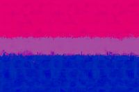 Bisexual Pride Flag in aquarel'