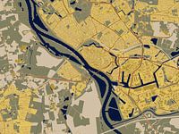Carte de Deventer dans le style de Gustav Klimt