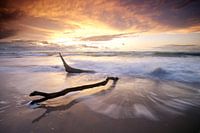 Coucher de soleil sur la plage ouest