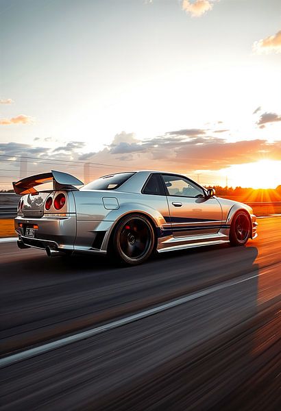 Nissan GT-R R34 Sunset by MIROKKU