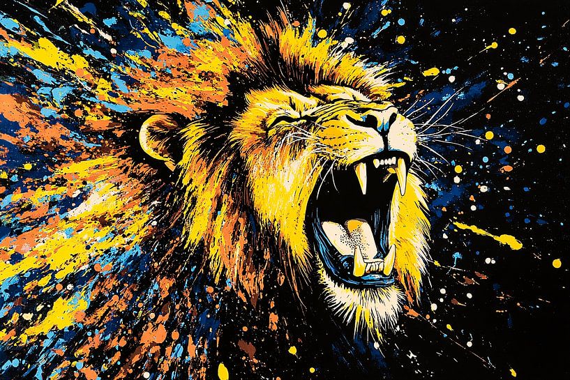 Majestätischer Löwe in Farben von Imperial Art House