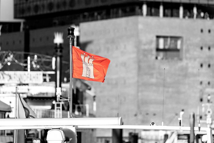 Hamburger Flagge von Uwe Ulrich Grün