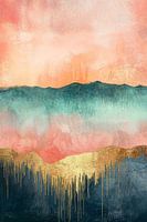 Vloeibare Horizon in Pastel en Goud no.2