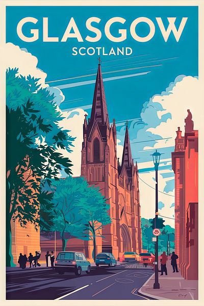 Glasgow, Écosse. par Poster Art Shop