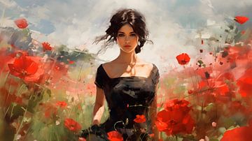 Spaziergang durch ein Blumenfeld von Harry Hadders Design