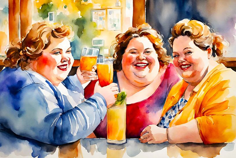 3 cosy ladies with a cocktail by De gezellige Dames