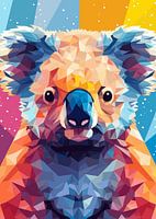 Koala Wild Nature WPAP Farbe Stil