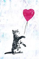 Chat avec ballon - Parodie de Banksy