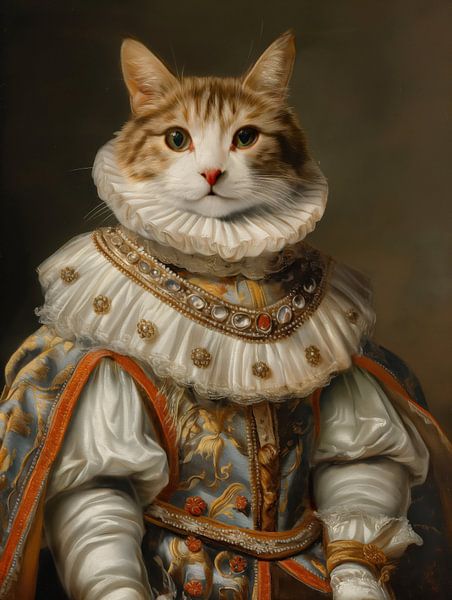 Cat in medieval clothing by Imagine