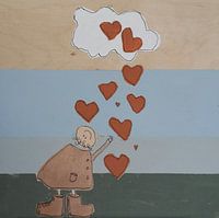 Regen der Herzen orange