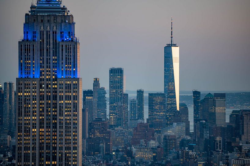 Panorama avec l'Empire State Building et le One World Observatory par Karsten Rahn
