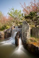 Wasserfall im japanischen Garten