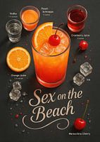 Sex on the Beach Poster - Fruchtiger Sommer Wodka Cocktail