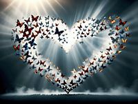 Heart of butterflies
