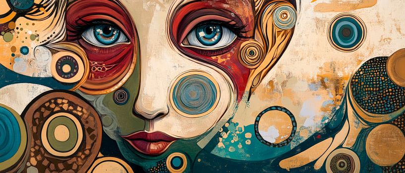 Fantasievolles Porträt in Farben von Poster Art Shop
