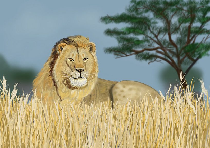 De koning overziet zijn rijk von Hans van Gurp