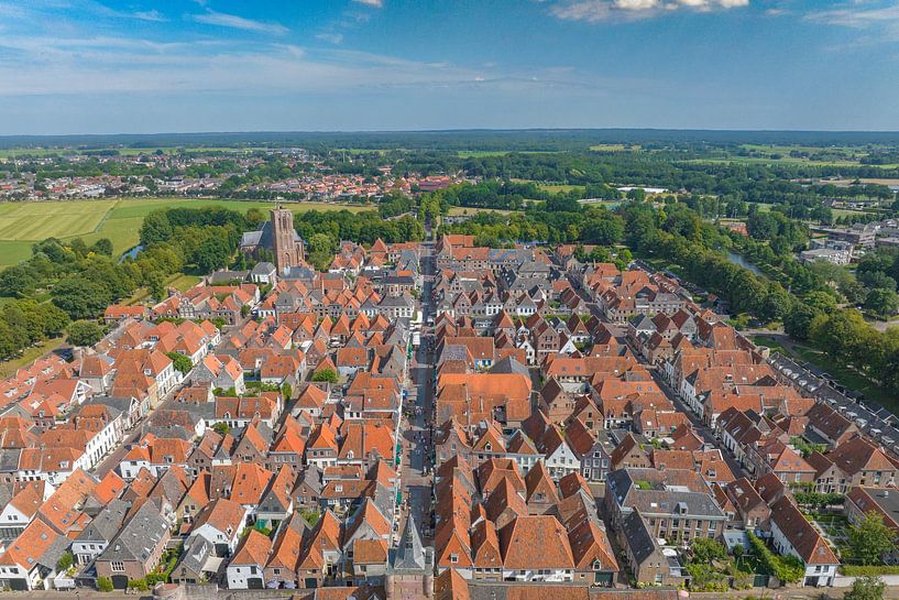 Elburg alte Stadtmauer von oben gesehen von Sjoerd van der Wal Fotografie