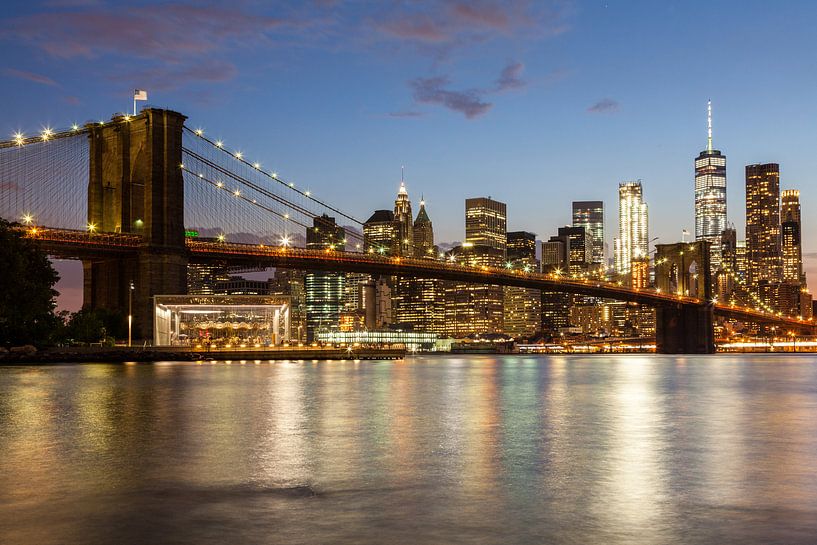 Skyline New York in de avond par Bart van Dinten