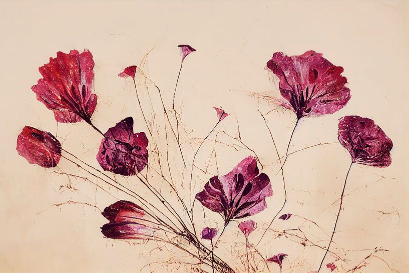 Pink Dry Flowers von Treechild