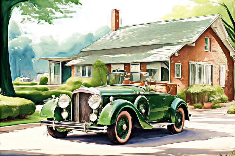 Grüner Oldtimer 1930er Jahre von DeVerviersBelgium