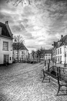 Havik historisch Amersfoort zwartwit